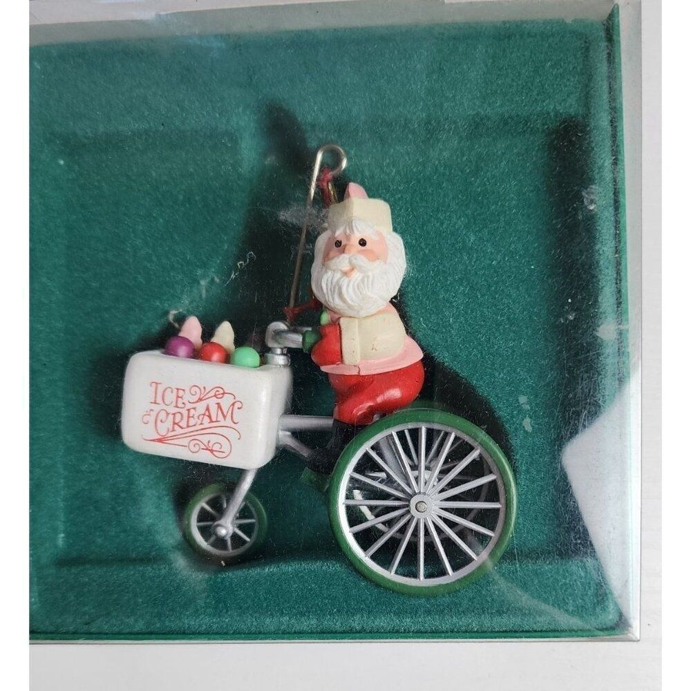 Vintage Hallmark Santa's Ice Cream Tricycle Dated 1986